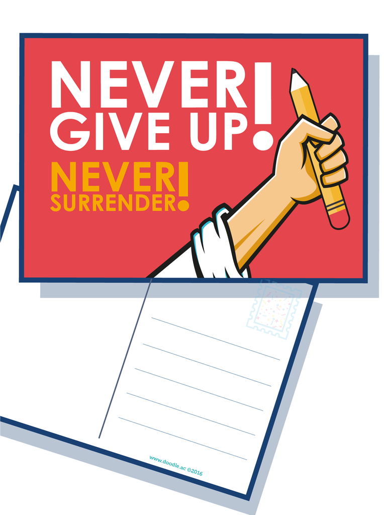 Never surrender - doodle education