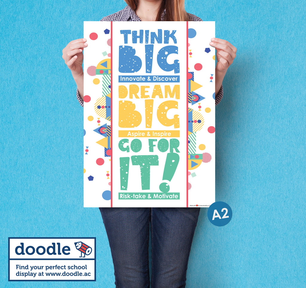 think big poster - doodle education