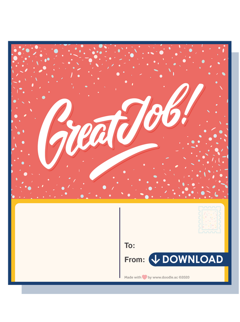 Great job digital postcard - doodle education