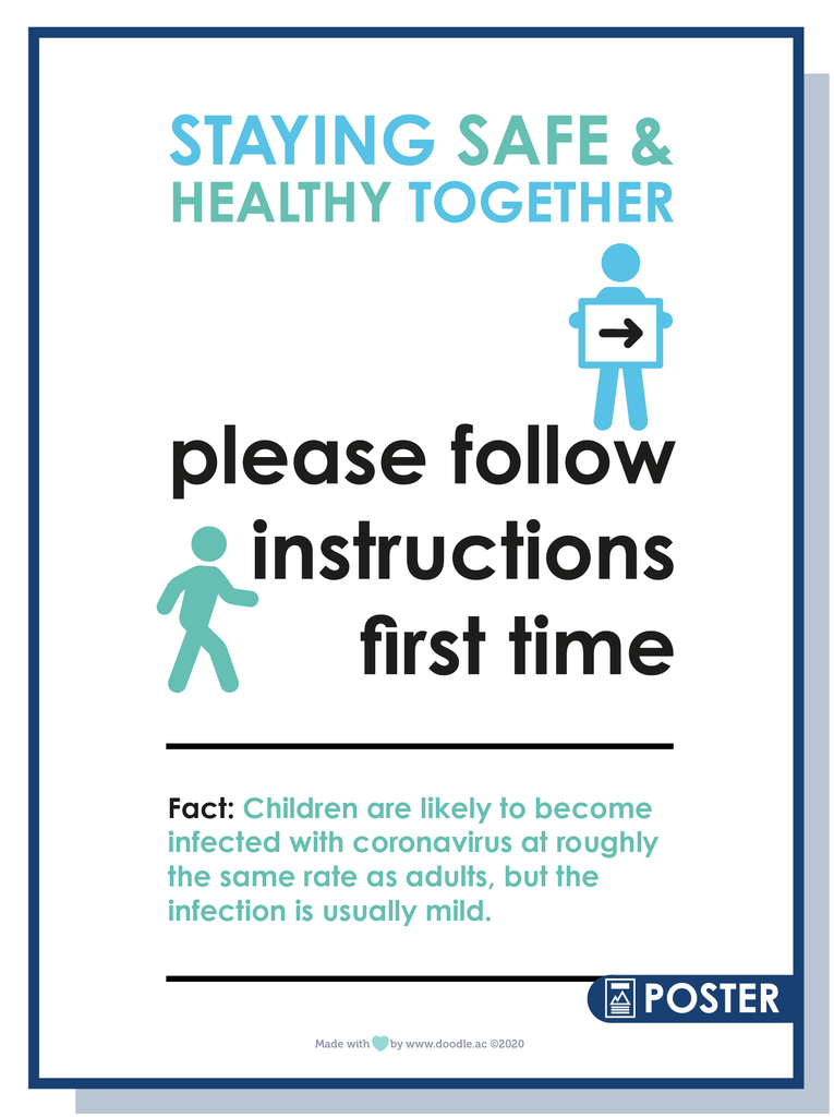 Follow instructions poster - doodle education