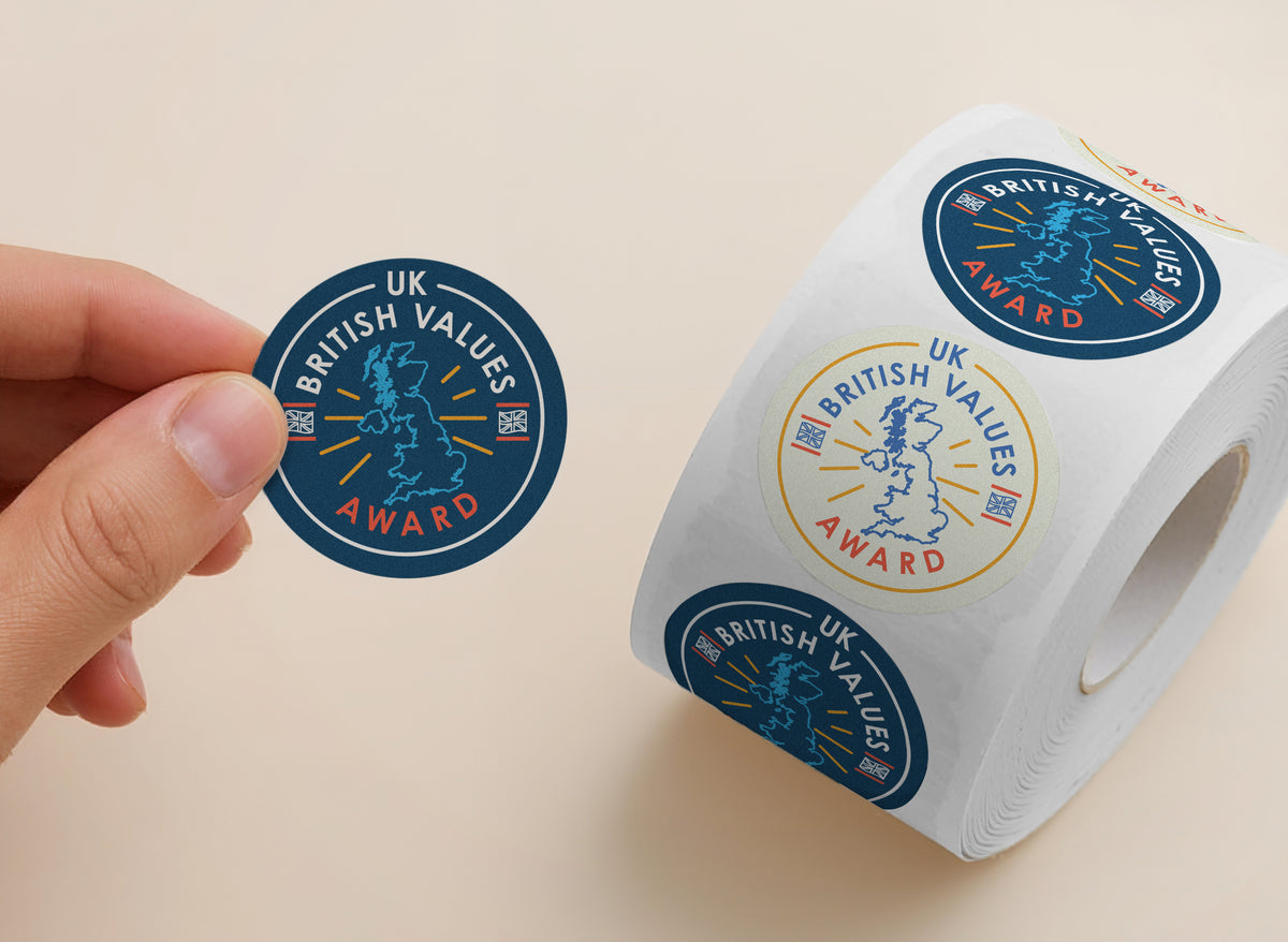 British values award stickers – doodle education
