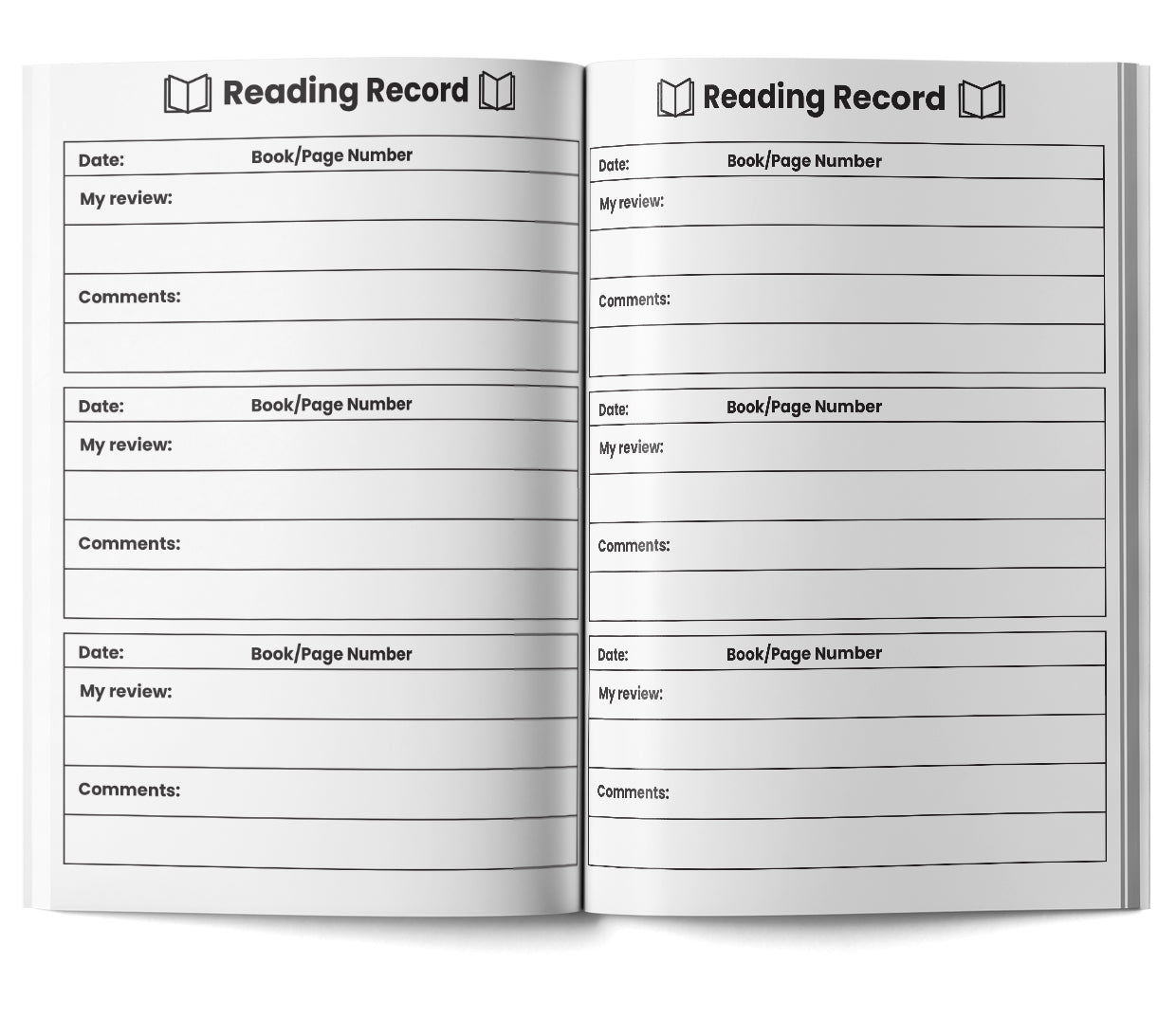 Pages Read Record Reading record – doodle education