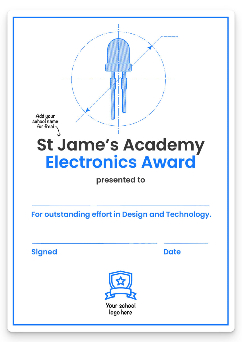 Electronics Award Certificate – doodle education