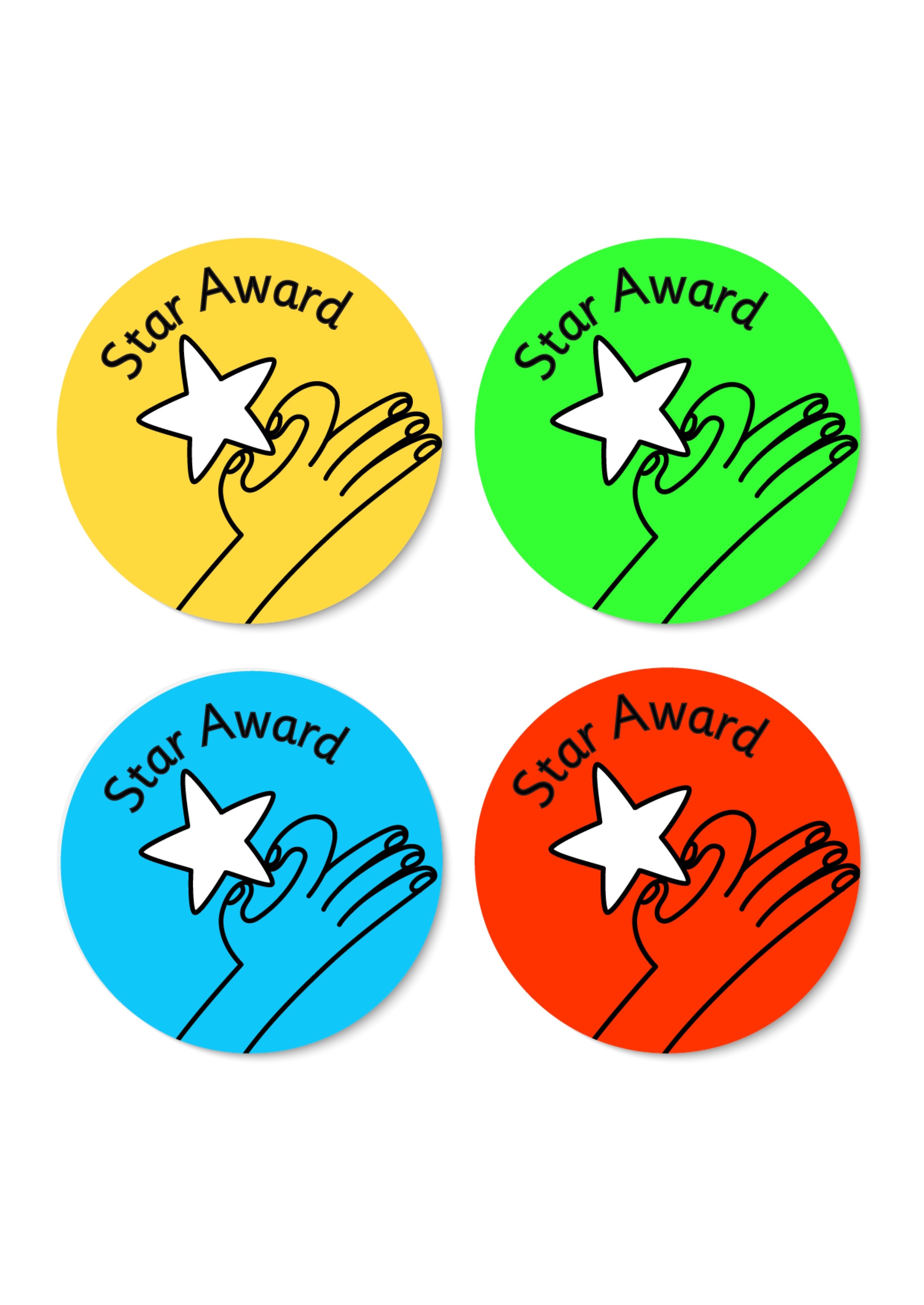 Sticker Award Red Star award award stickers – doodle education