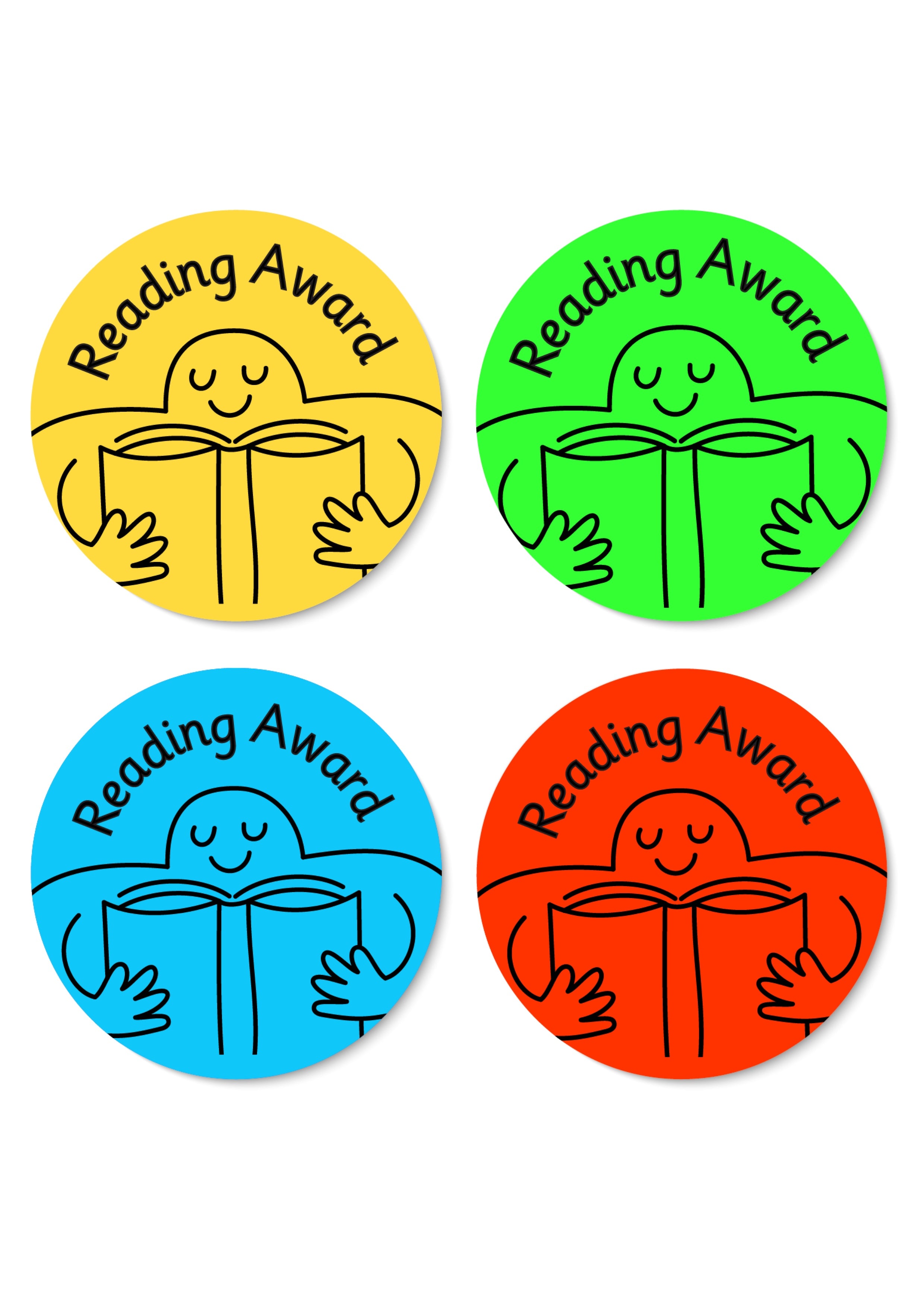 Reading award stickers β doodle education