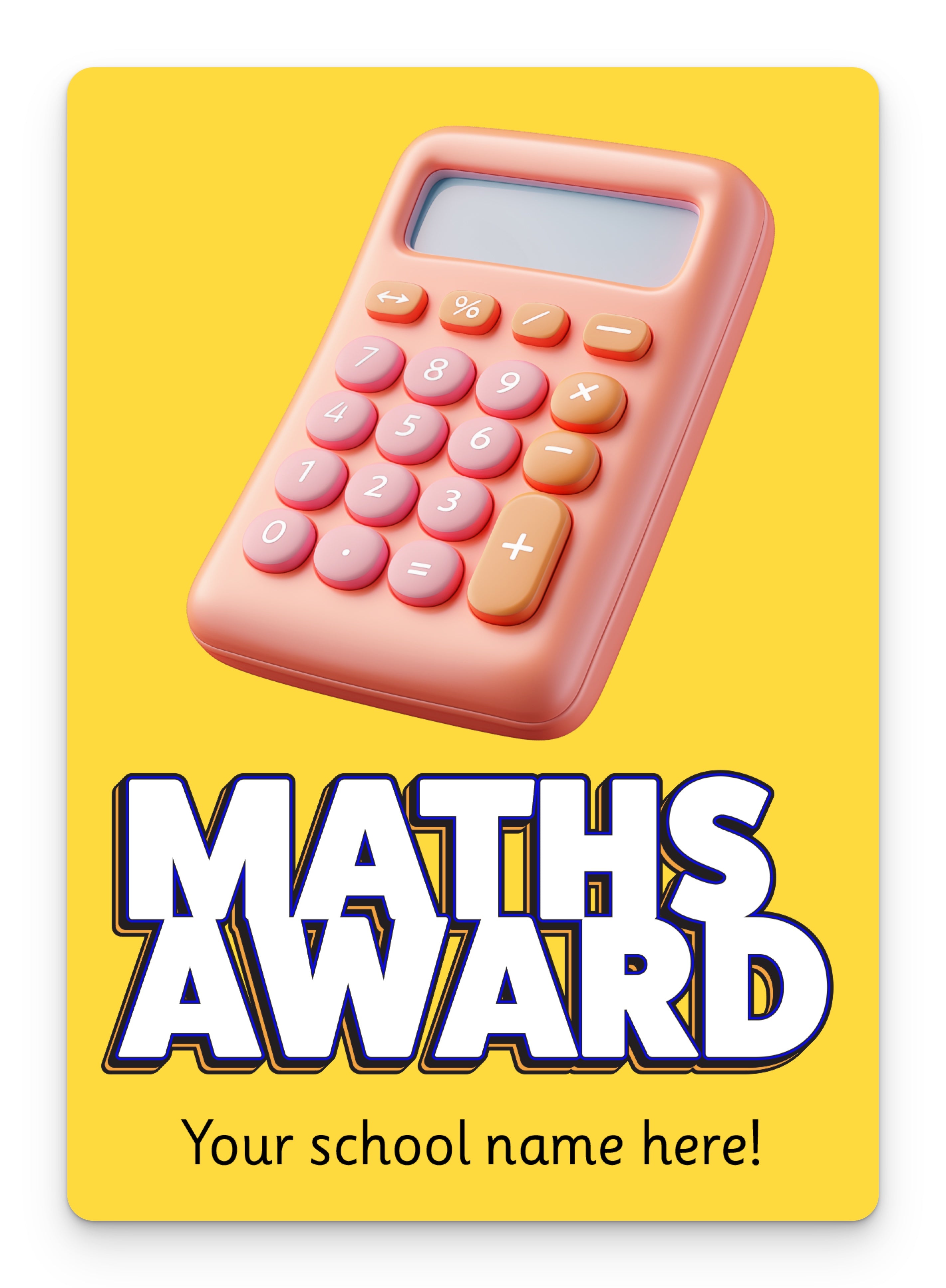 Maths award postcard β doodle education