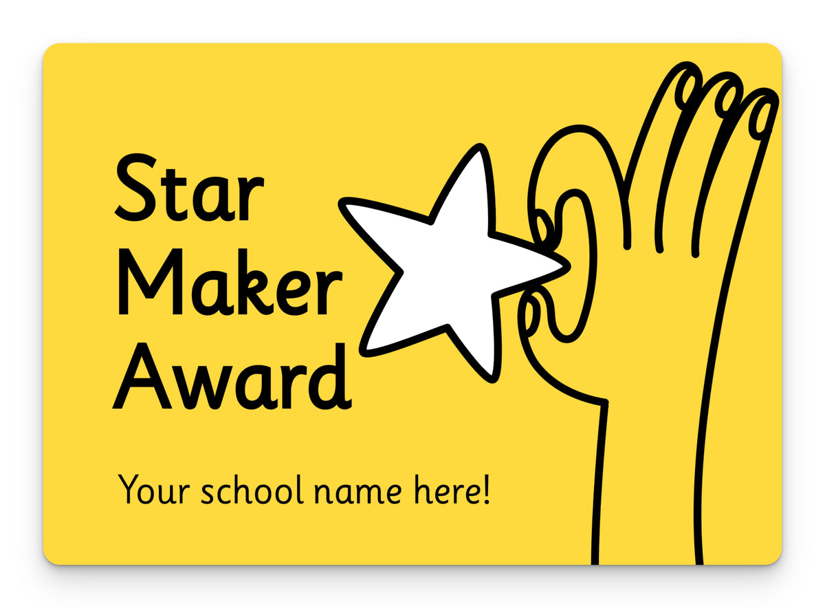 Star maker award postcard – doodle education