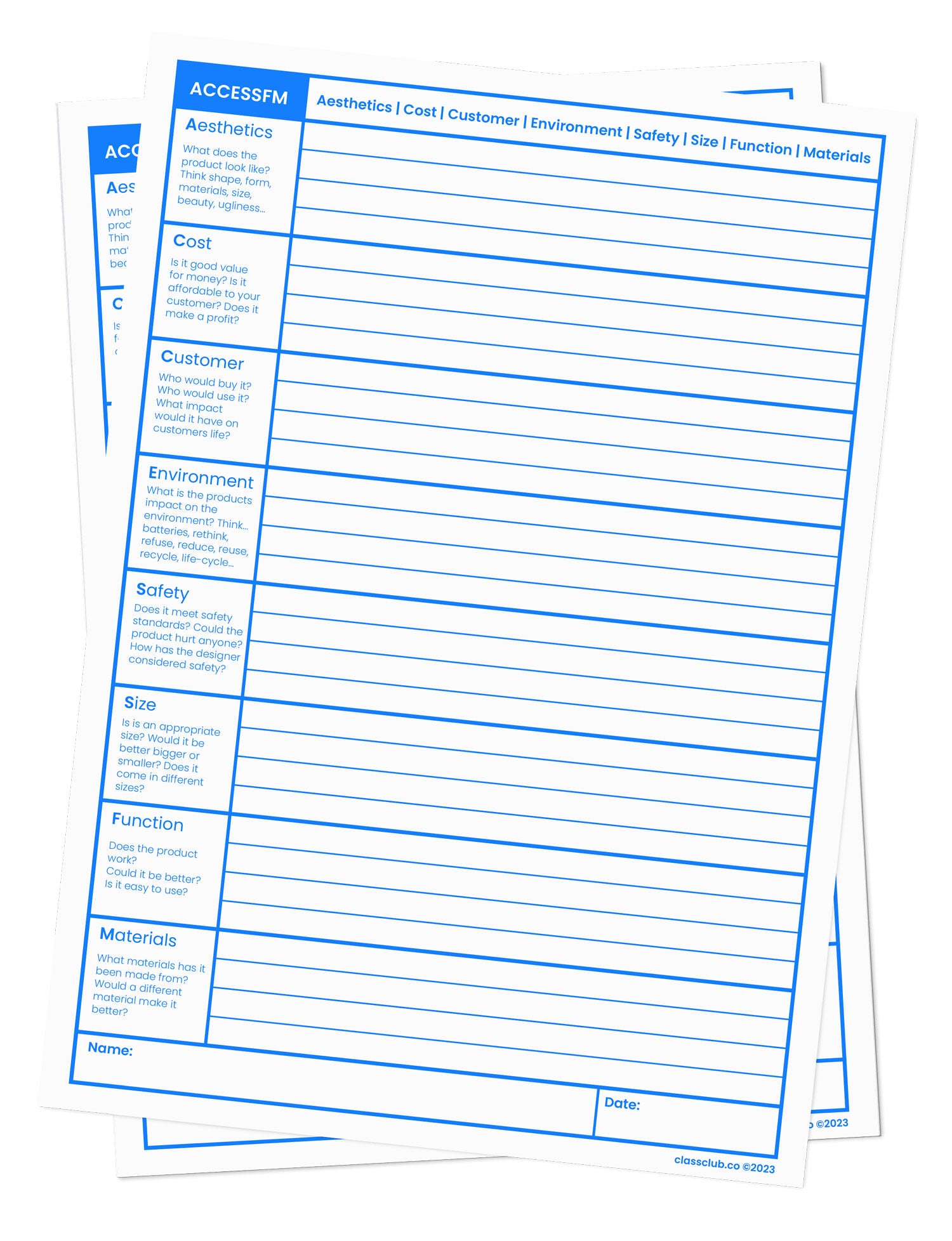 Access Worksheet Template AccessFM Worksheet – doodle education