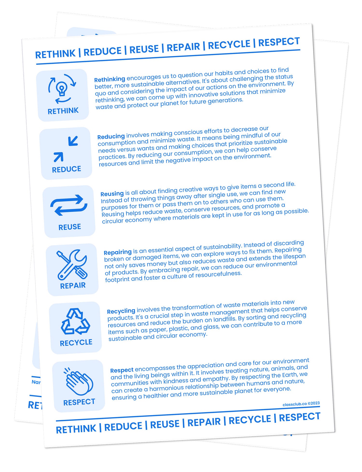 6 R Poster 6Rs download – doodle education