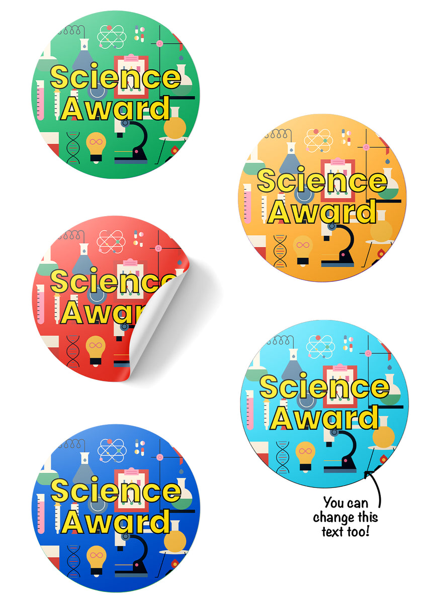 Science Award Stickers – doodle education
