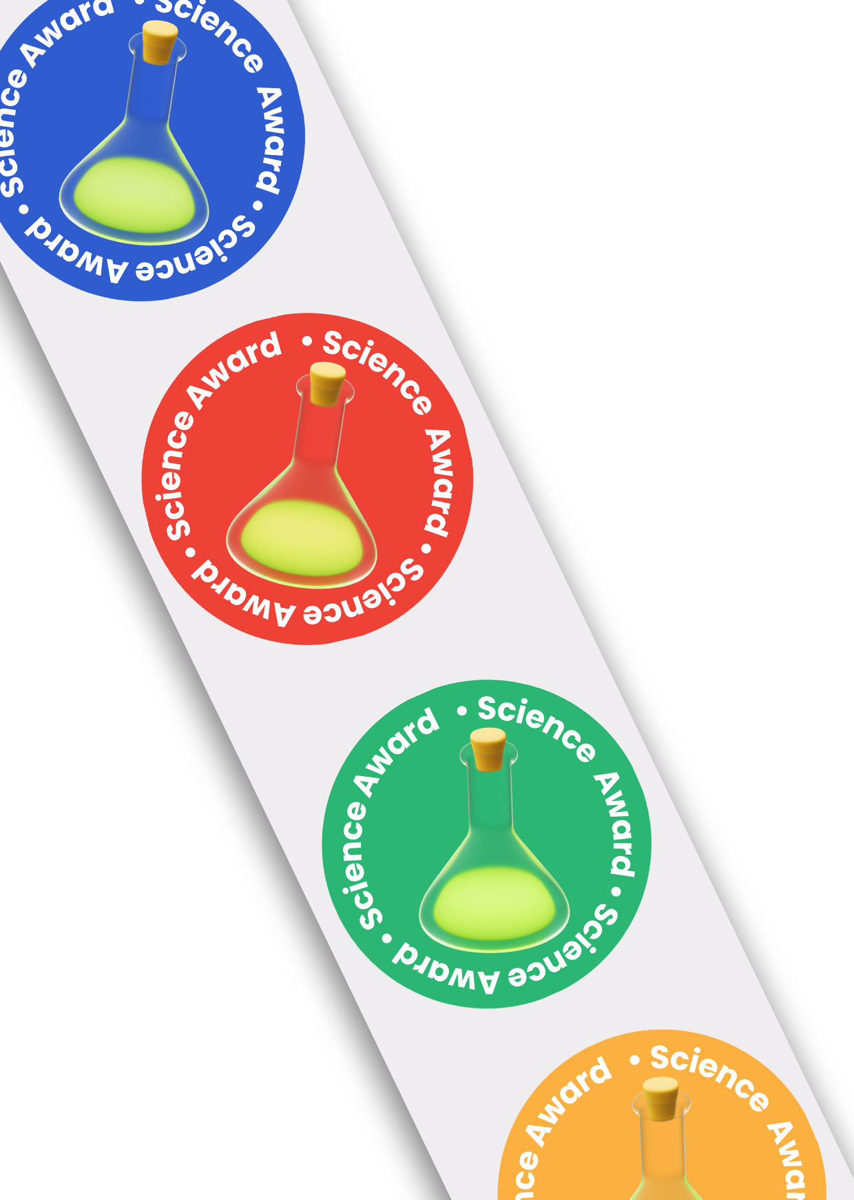 Yellow Sticker Science Science Award Stickers – doodle education