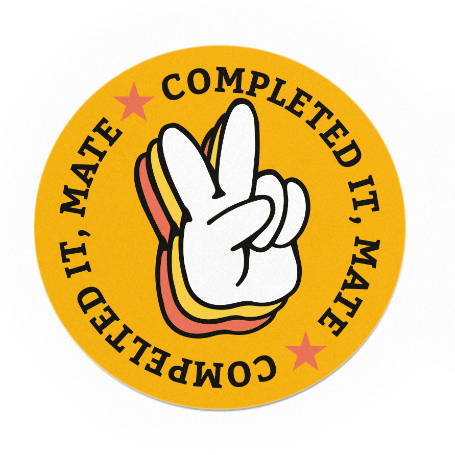 Work Completed Sticker Completed it! Stickers – doodle education