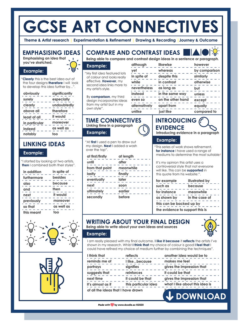 Connectives in Art - doodle education
