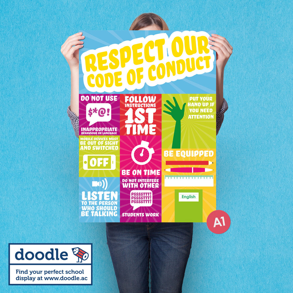 Respect our code of conduct - doodle education