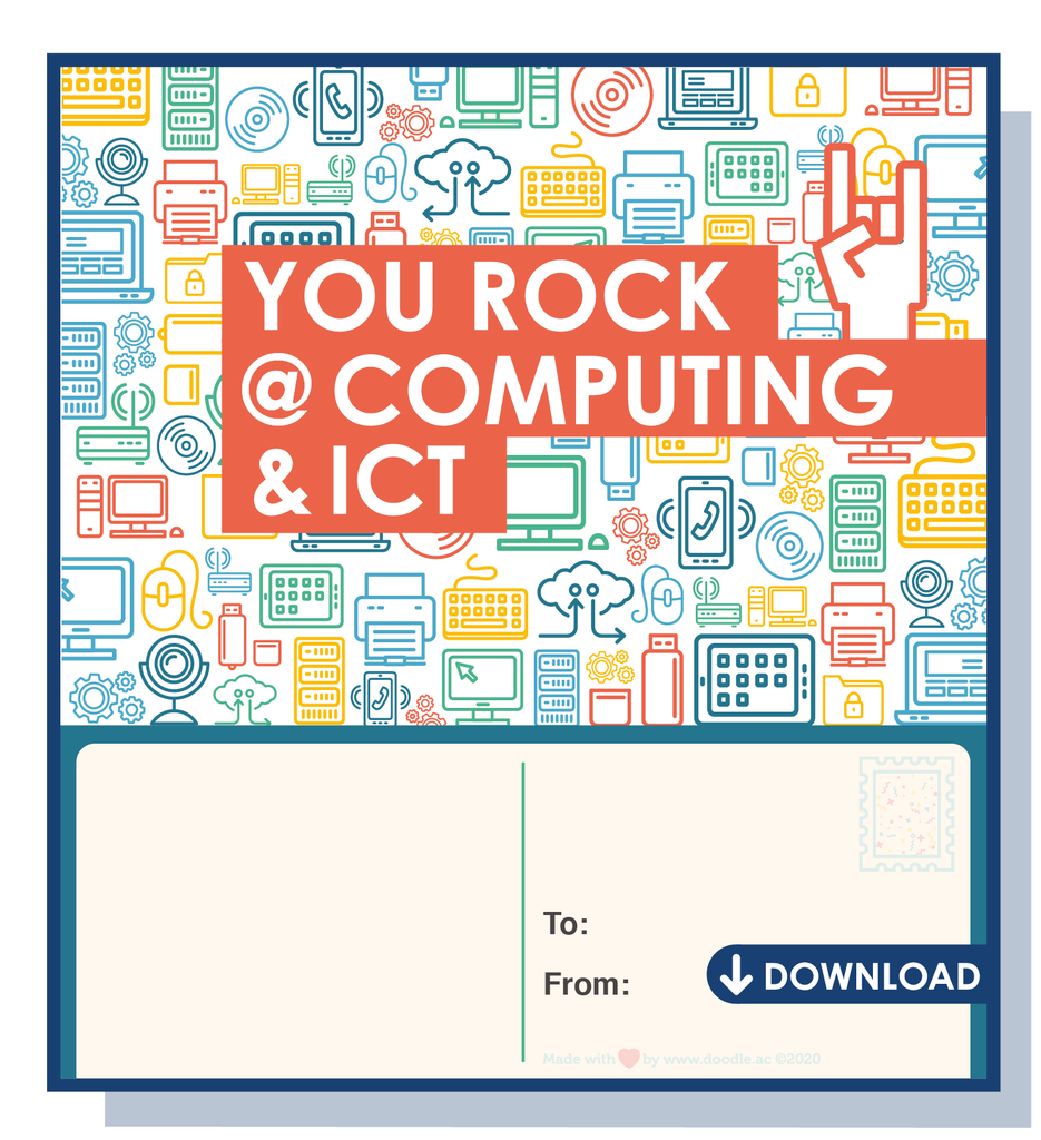 You rock @ ICT digital postcard - doodle education