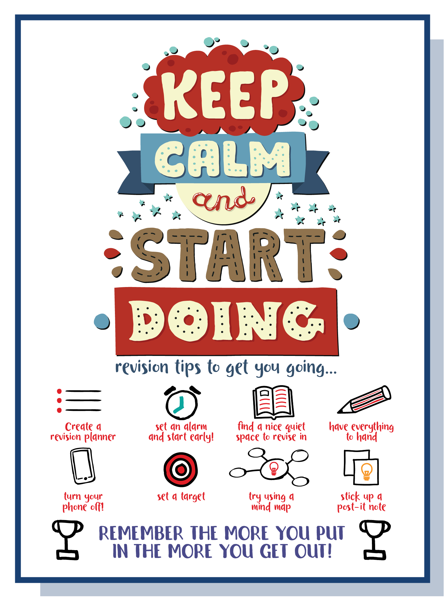 Keep Calm Poster Doodle Education