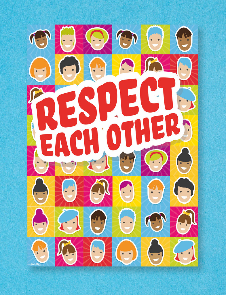 Respect each other poster - doodle education