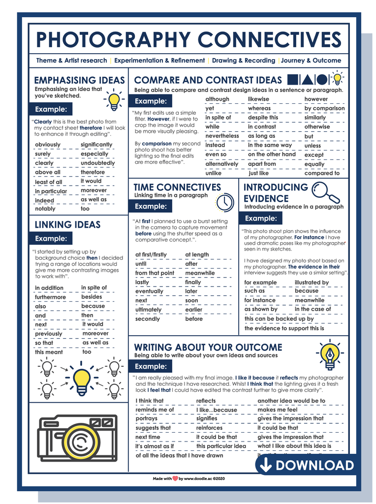 Connectives in Photography - doodle education