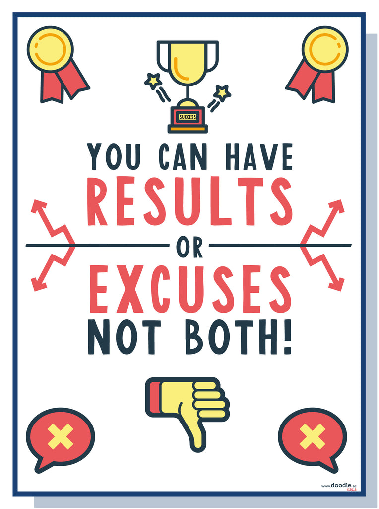 Results or Excuses - doodle education