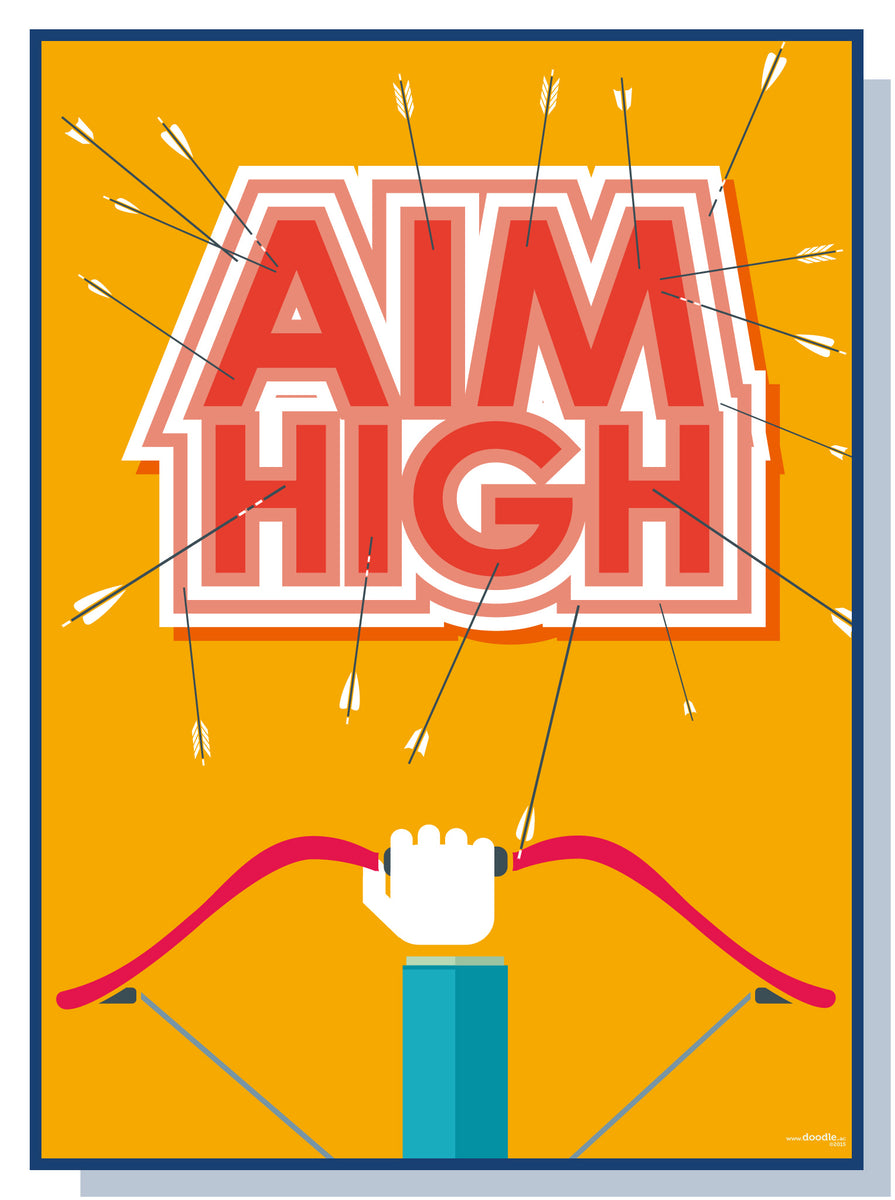 Aim high! poster – doodle education