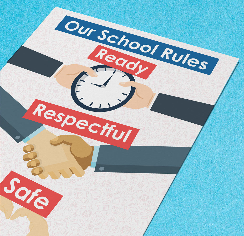 Ready, Respectful, Safe poster - doodle education