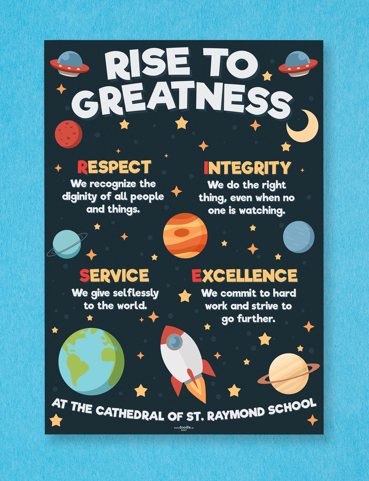 Poster Fun Rise Simple Rise poster – doodle education
