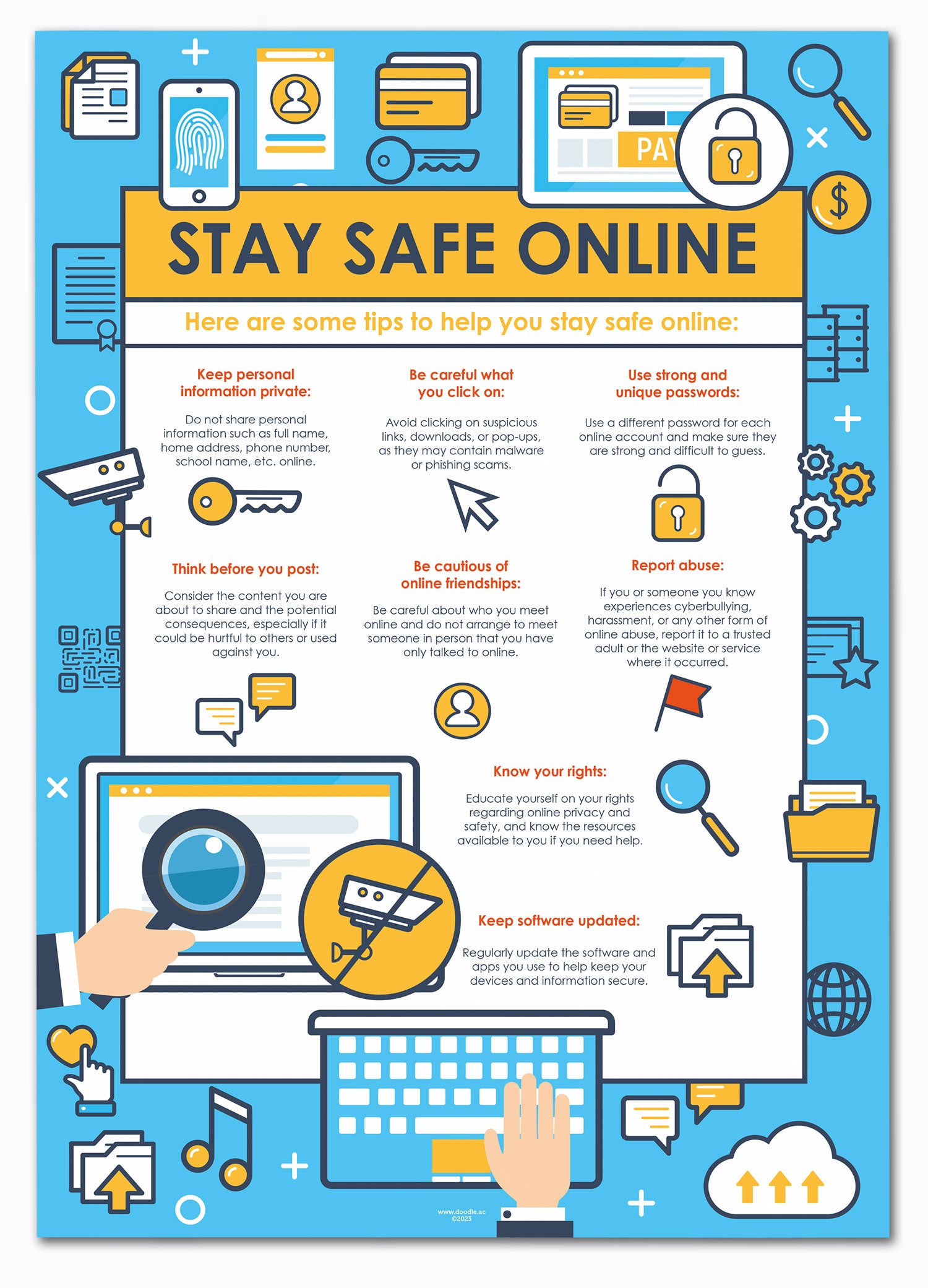 Stay Safe Tips Doodle Education stay-safe-tips-doodle-education