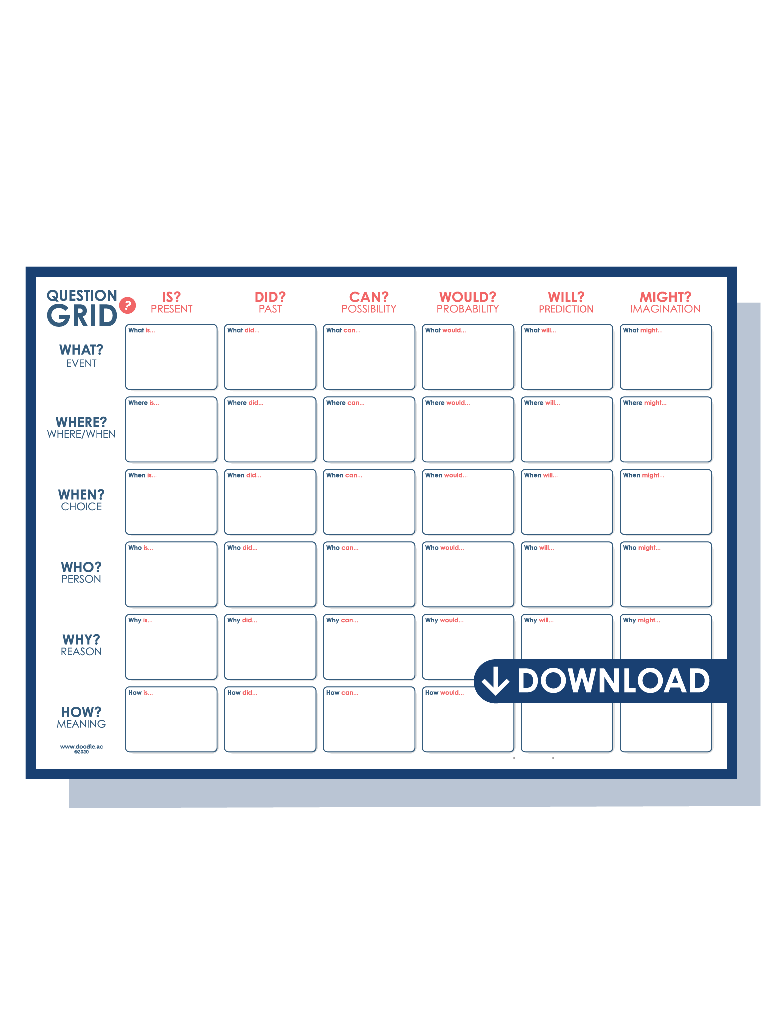Interactive question grid download – doodle education