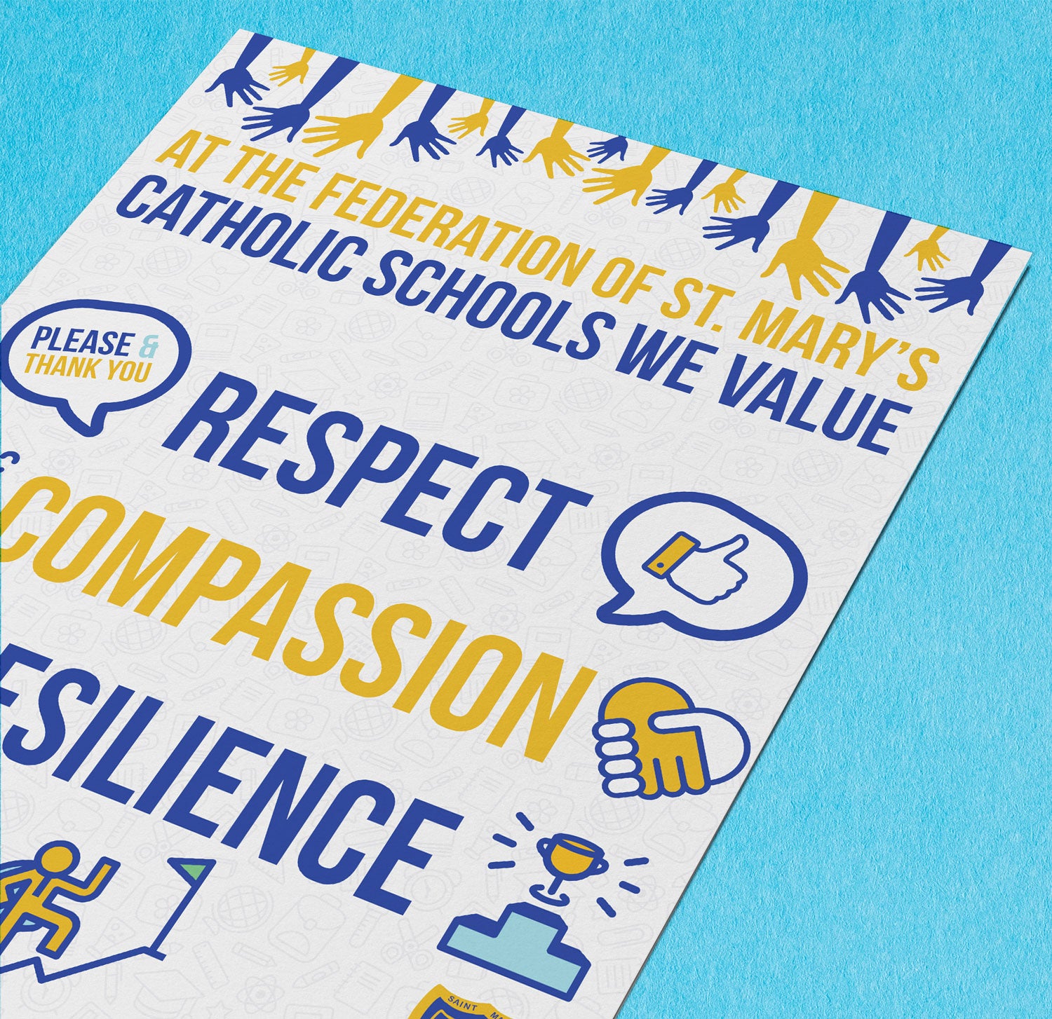 We value poster – doodle education